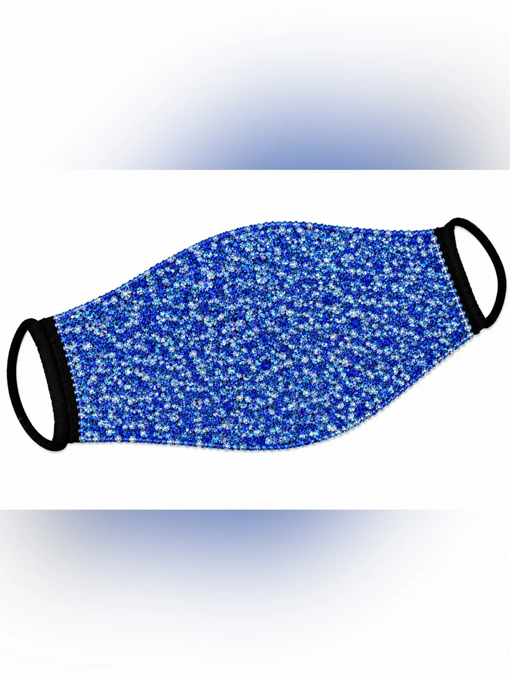 Blue Mix Rhinestone Face Mask New Halloween Cosplay Unisex Costume